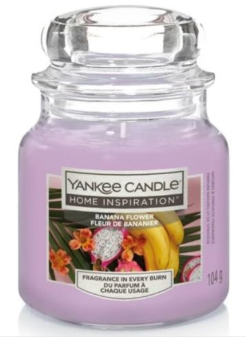 YANKEE CANDLE Yankee Candle Home Inspiration fragranza Banana Flower (fiori di banano) candela piccola